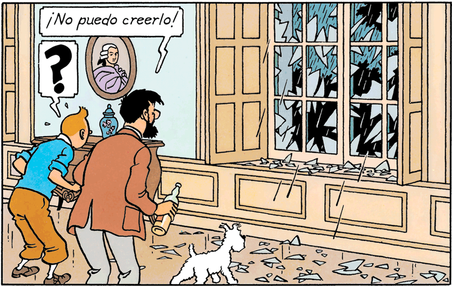 Vitre brisée dans L'Affaire Tournesol